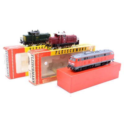 Lot 232 - Three Fleischmann HO gauge diesel locomotives