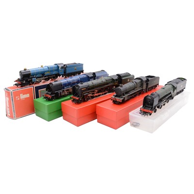 Lot 210 - Five Hornby and Lima OO gauge locomotives