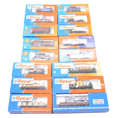 Lot 280 - Sixteen Roco HO gauge wagons, boxed