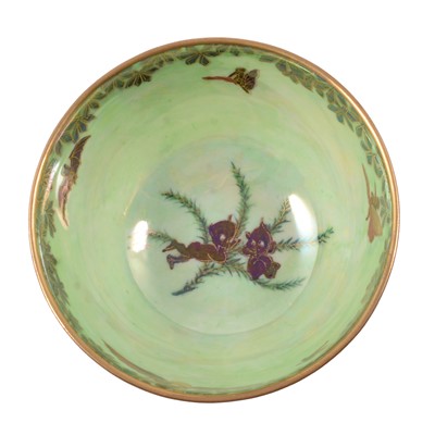Lot 62 - Daisy Makeig-Jones for Wedgwood, a Fairyland lustre bowl, 'Leapfrogging Elves' pattern