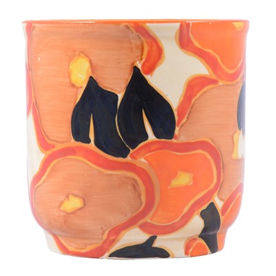 Lot 64 - Clarice Cliff, 'Orange Chintz' pattern fern pot