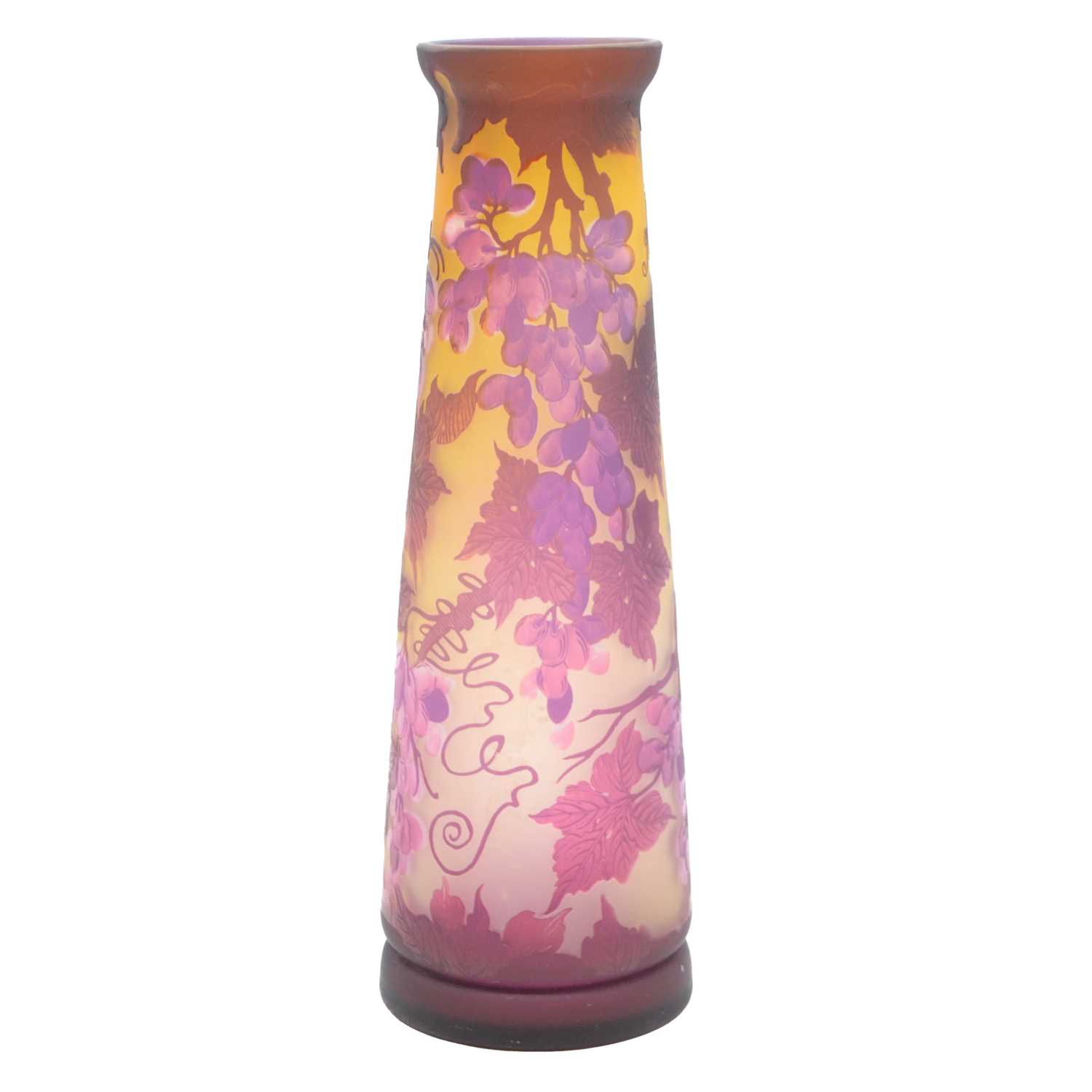 Lot 26 - Czech cameo glass vase in the Galle style