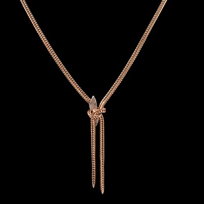 Lot 237 - A 9 carat yellow gold foxtail link necklace.