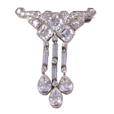 Lot 166 - Tiffany & Co. - a signed diamond set brooch.