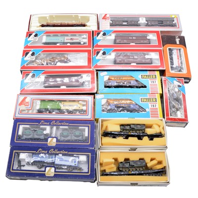 Lot 300 - Sixteen Lima, Faller and other HO gauge wagons, boxed