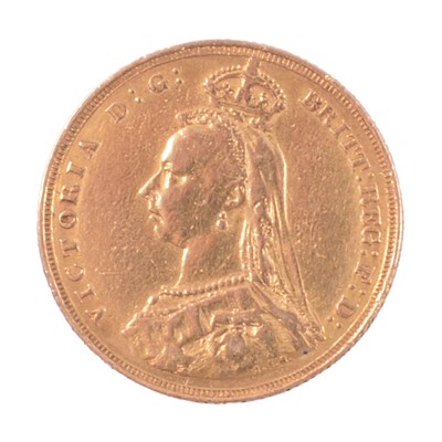 Lot 135 - A Gold Full Sovereign Coin, Victoria Jubilee Head 1887.