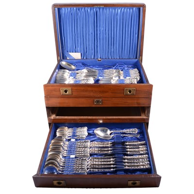 Lot 130 - Canadian Sterling Silver 'Louis de France' eight-place canteen of cutlery