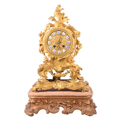 Lot 110 - Charles X ormolu mantel clock, Raingo Frères, Paris