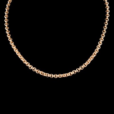 Lot 236 - Uno A Erre - a 9 carat yellow gold belcher link chain.