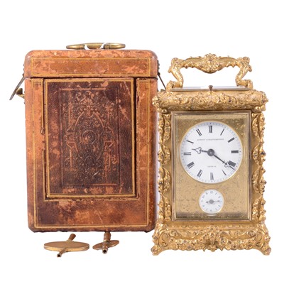 Lot 125 - French ormolu carriage clock, Aubert & Klaftenberger, Geneva