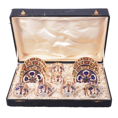 Lot 55 - Royal Crown Derby Imari twelve piece coffee set