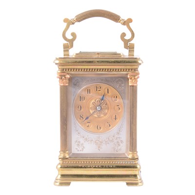 Lot 126 - French repeating carriage clock