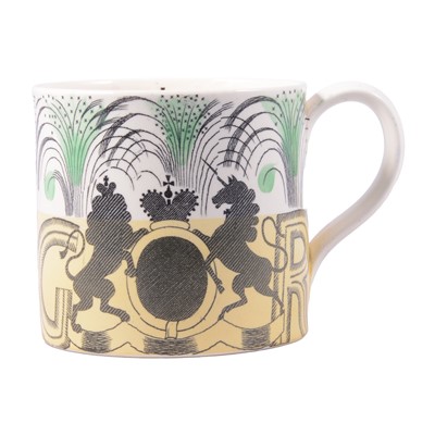 Lot 69 - Eric Ravilious for Wedgwood, a rare George VI Coronation mug