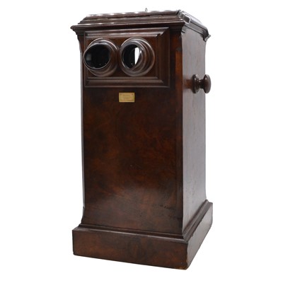 Lot 112 - Victorian table top stereoscope cabinet, Dollond, London