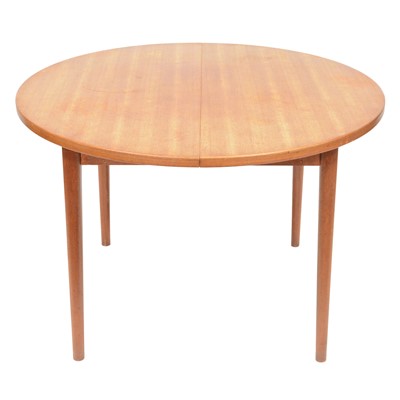 Lot 260 - A Mid-Century Swedish teak extending dining table, by Nils Jonsson