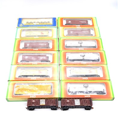 Lot 227 - Fourteen AHM HO gauge wagons