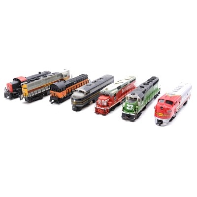 Lot 130 - Seven HO gauge diesel electric locomotives