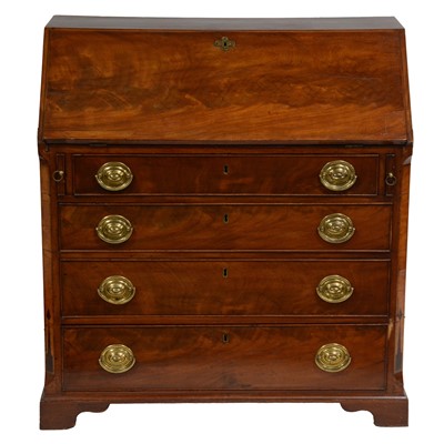 Lot 416 - George III mahogany bureau