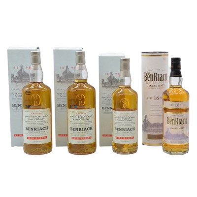 Lot 147 - Benriach, 3x 10 year old bottlings, and 1x 16 year old