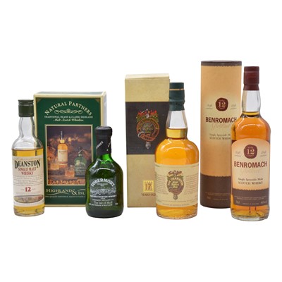 Lot 166 - Two single Highland malt whiskies, and a two-bottle gift set