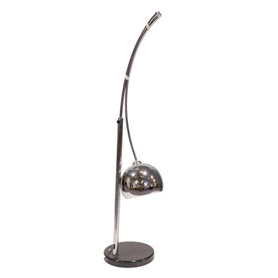 Lot 111 - Large chrome arched standard lamp