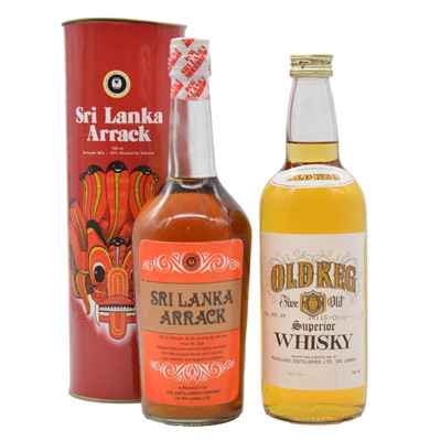 Lot 164 - Sri Lankan Old Keg Fine Old Superior Whisky, and a Coconut Arrack