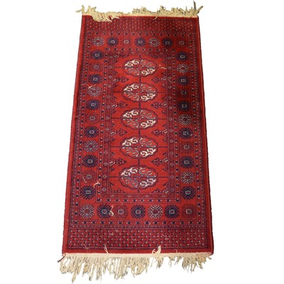 Lot 474 - Three Bokhara style rugs and mats