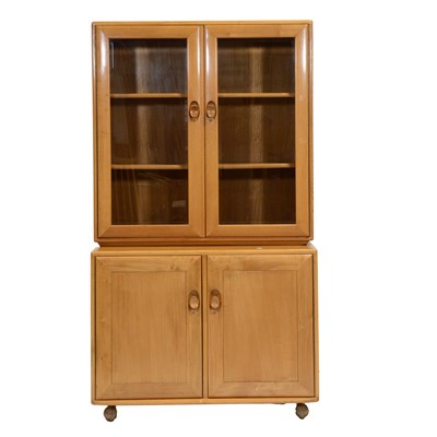 Lot 177 - Ercol, glazed bookcase cabinet