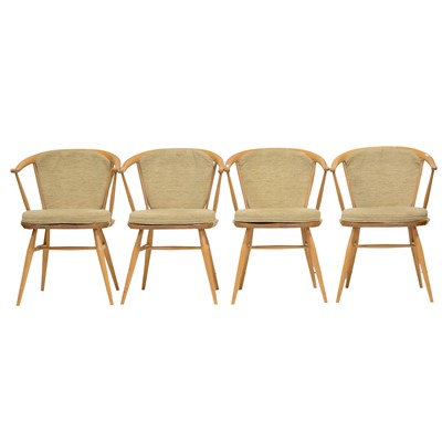 Lot 189 - Ercol, four 'Cowhorn' dining chairs