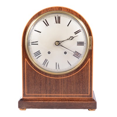 Lot 131 - George III style mahogany bracket clock, on five gongs.