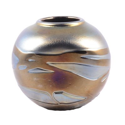 Lot 76 - Malta Phoenician iridescent glass vase.