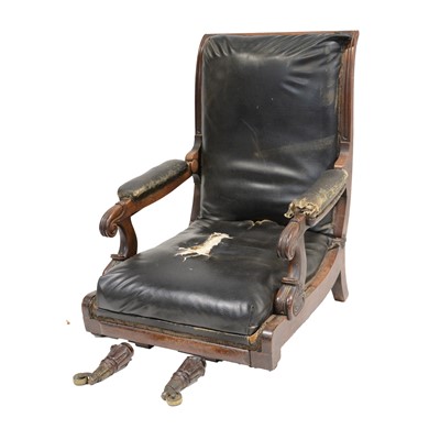 Lot 427 - Victorian mahogany adjustable armchair