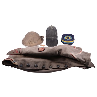 Lot 148 - Oxford University Rifle Volunteers hat, Sergeant's uniform jacket and other military uniform items.