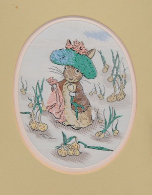 Lot 104 - Eight Cash's Beatrix Potter range silks.