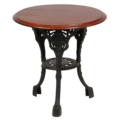 Lot 380 - Cast iron Britannia pub table