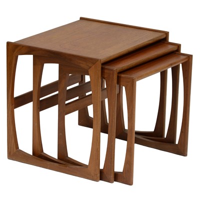 Lot 401 - G-Plan teak nest of three tables