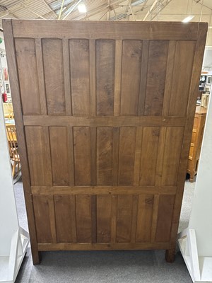 Lot 86 - Robert 'Mouseman' Thompson of Kilburn, an oak double wardrobe, 1941