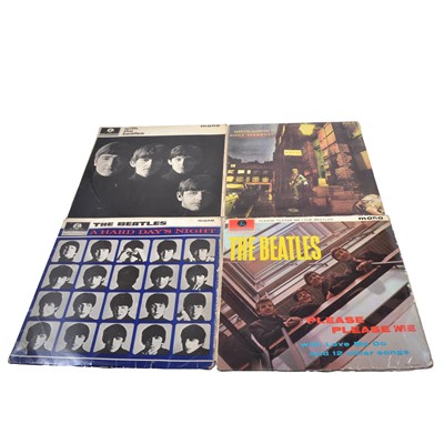 Lot 157 - The Beatles Please Please Me LP vinyl record, mono and three others.