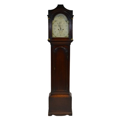 Lot 344 - Oak longcase clock, W Tasker, Baldcock