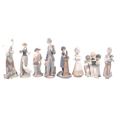 Lot 18 - Collection of Lladro and other continental figurines.