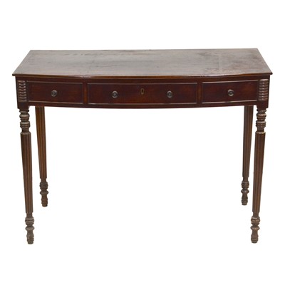 Lot 371 - Victorian mahogany bow front side table