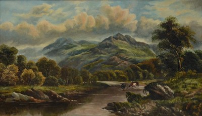 Lot 323 - F A Barrett, A pair of river landscapes