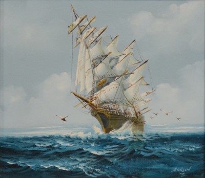 Lot 269 - Jackson, Tall ship at sail.