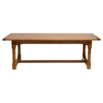 Lot 448 - Golden oak refectory style table