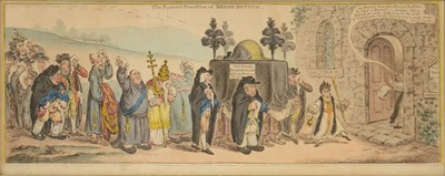 Lot 289 - James Gillray, The Funeral-Procession of Broad-Bottom