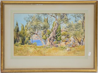 Lot 256 - Ernest Lessieux, Mediterranean landscape