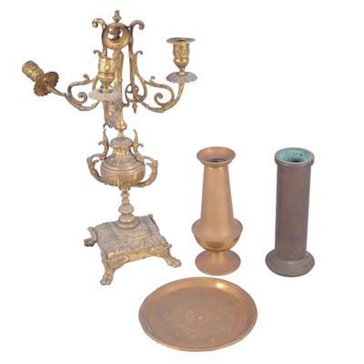 Lot 180 - Quantity of brass and other metal wares