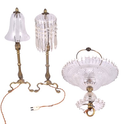 Lot 168 - Edwardian lighting