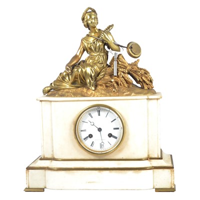 Lot 167 - French marble and gilt metal mantel clock