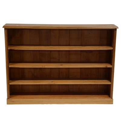 Lot 363 - Stripped and waxed open bookcase